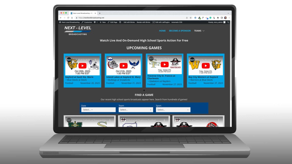 Next-Level Broadcasting Website